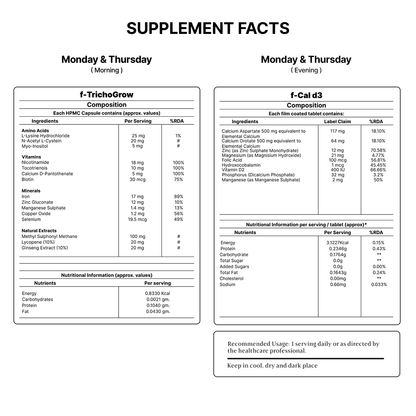 Hair Fact- Cyclical Nutrition Supplement Kit (F3O2)
